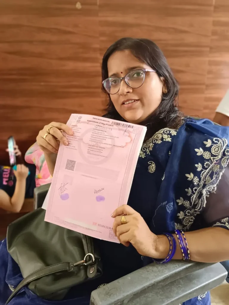 Creative poster showing buyer testimonials with positive reviews about property purchase experience.