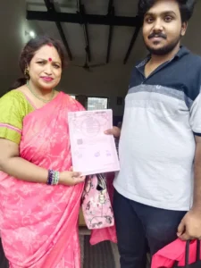 Creative design displaying testimonials of satisfied buyers sharing positive experiences about their property purchase.