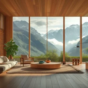 “Luxury Cottages in the Himalayas with snow mountain view”