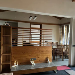 “Luxury Cottages in the Himalayas with snow mountain view”