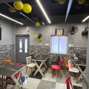 Creative for PG Café highlighting a cozy space for students and working professionals to eat, relax, and connect.